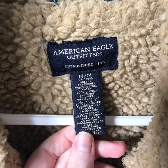 American Eagle Sherpa Denim Jacket - Picture 3 of 5